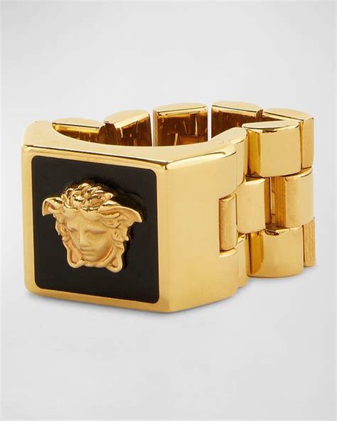 versace medisa ring|Versace ring size.